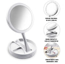 : Espelho de Maquiagem Portátil Slim com Iluminação LED